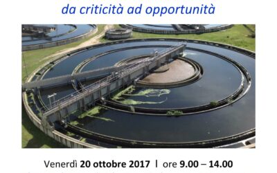 Convegno nazionale Legambiente “La depurazione idrica in Italia: da criticità ad opportunità” – 20 ottobre 2017 – Firenze