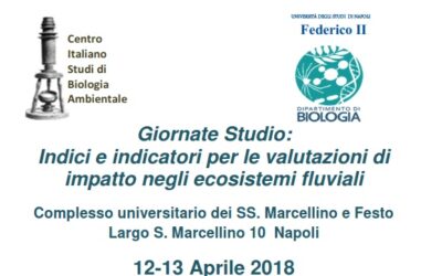 CISBA – Giornate di studio “Indici ed indicatori per le valutazioni di impatto negli ecosistemi fluviali” – Napoli 12-13 aprile 2018