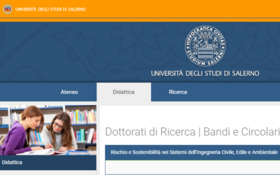 Bando di Dottorato in Rischio e Sostenibilità nei Sistemi dell’Ingegneria Civile, Edile e Ambientale