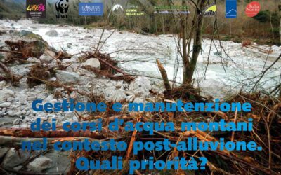 Gestione e manutenzione dei corsi d’acqua montani nel contesto post-alluvione – 28 gennaio 2019