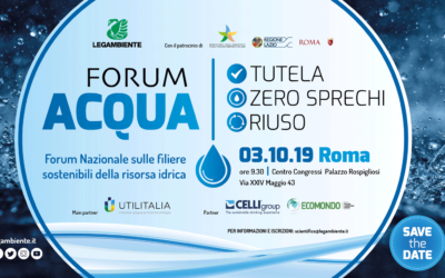 Forum nazionale sulle filiere sostenibili della risorsa idrica – 3 ottobre Roma