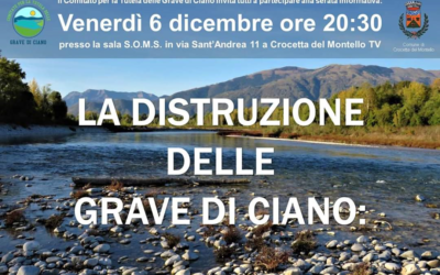 La distruzione delle grave di ciano – il progetto delle casse di espansione – 6 dicembre (TV)