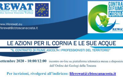 30 settembre 2020 – Il contratto di fiume Cornia ascolta i professionisti del territorio