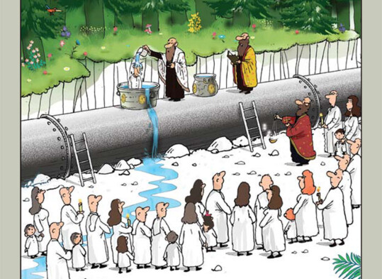fumetto contro mini centrali idroelettriche