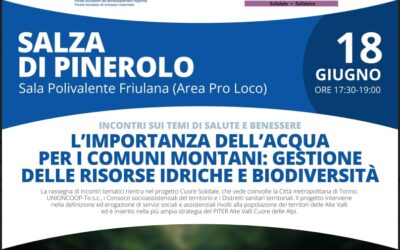 18 giugno a Salza di Pinerolo (TO): L’importanza dell’acqua per i comuni montani
