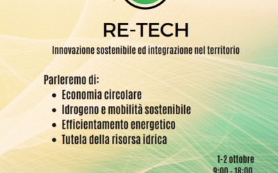 1-2 ottobre Pisa: Evento “Re-Tech” Innovazione sostenibile ed integrazione nel territorio